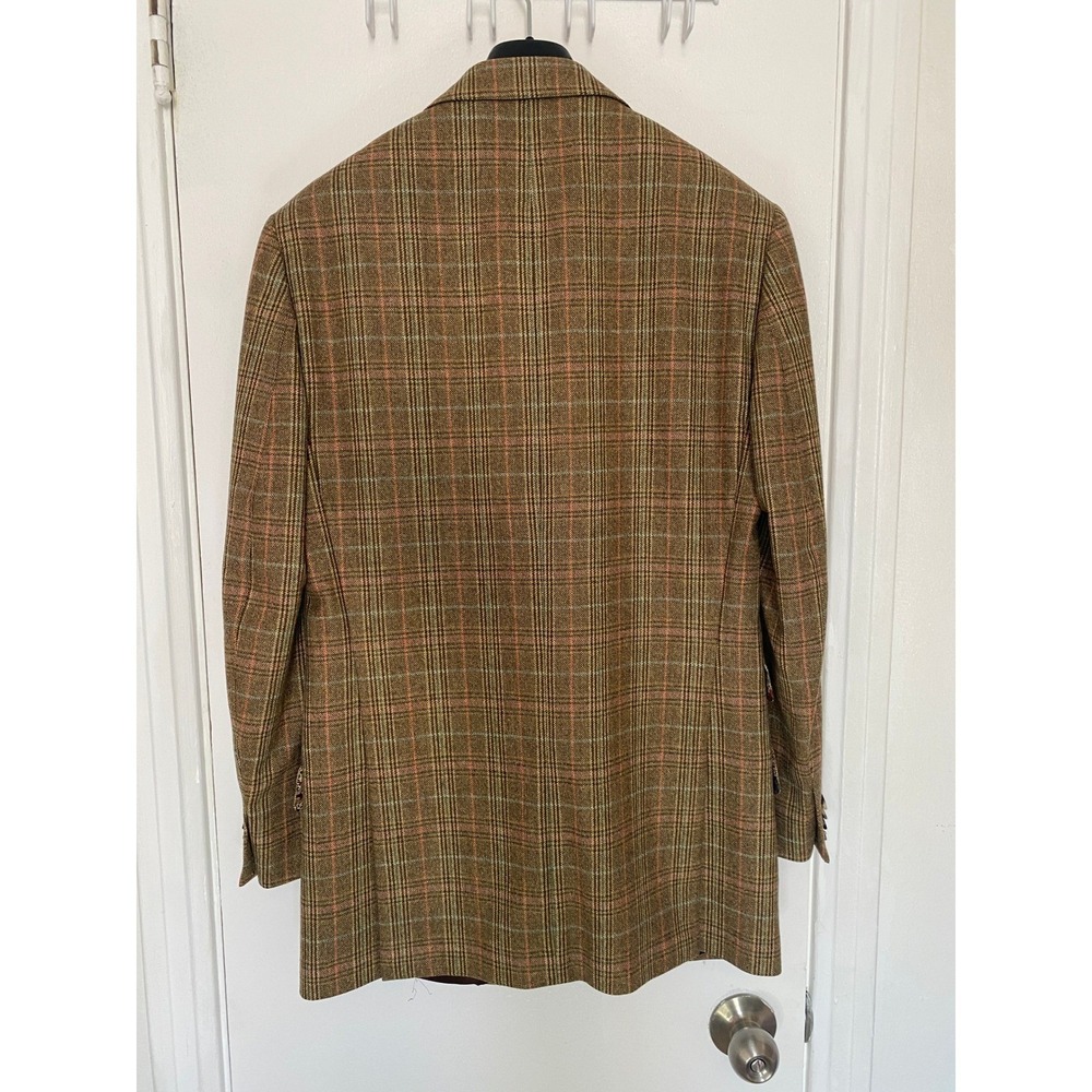 Paul Smith London 38R Glenn Plaid Brown Wool Cashmere Jacket Blazer Sport Coat - Picture 6 of 7